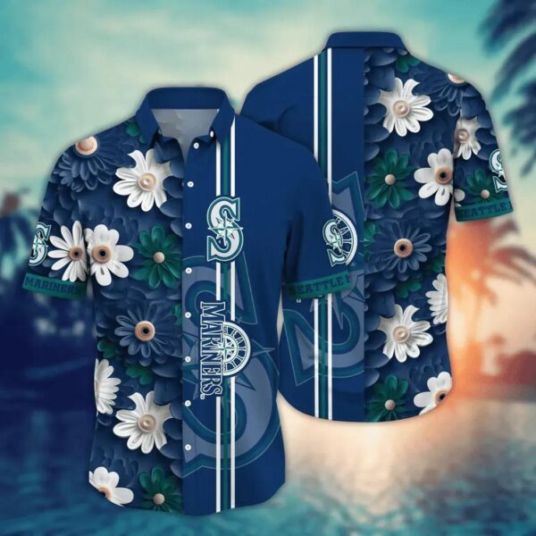 Seattle Mariners PalmsAnd Waves Aloha Hawaiian Shirt for Men And Women