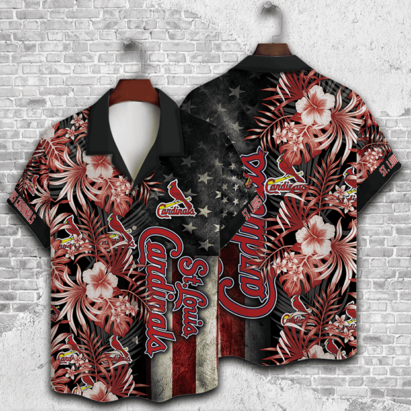St. Louis Cardinals Patriotic Floral Aloha Hawaiian Shirt for Men And Women