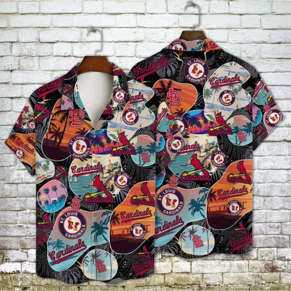 St. Louis Cardinals Sunset Collage Aloha Hawaiian Shirt for Men And Women