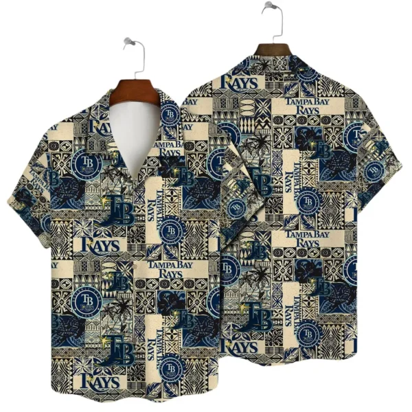 Tampa Bay Rays Patchwork Heritage Aloha Hawaiian Shirt for Men And Women