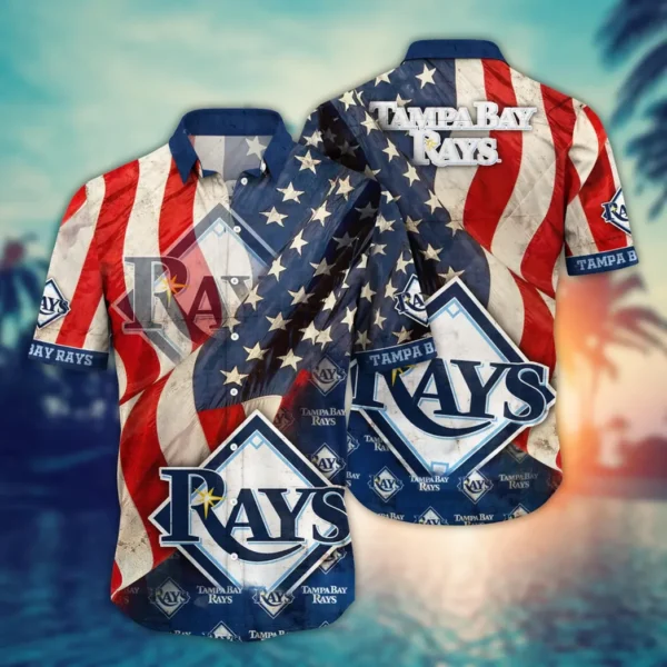 Tampa Bay Rays Stars and Stripes Aloha Hawaiian Shirt for Men And Women
