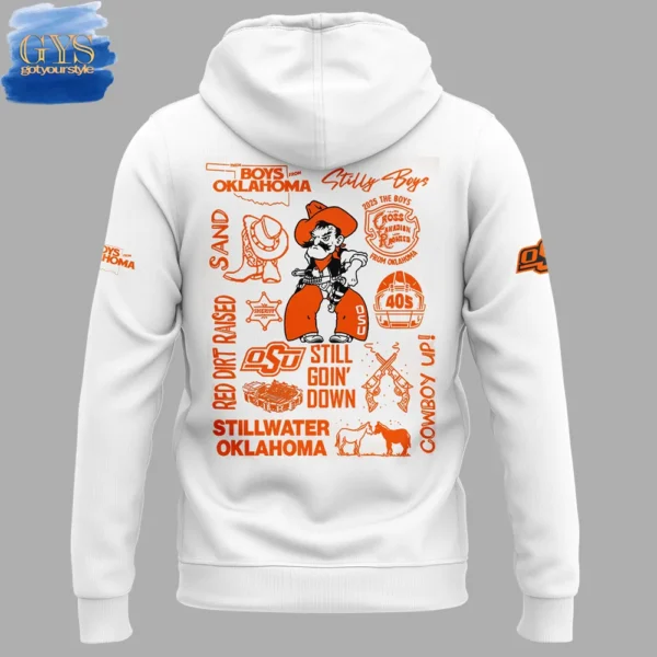 Oklahoma State Cowboys The Boys From Oklahoma White Hoodie - Image 2