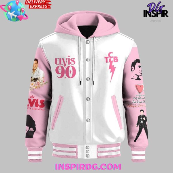 Elvis Presley 90th Anniversary Special Edition Hooded Varsity Jacket - Image 2