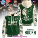 Milwaukee Bucks Fear The Deer Hooded Varsity Jacket