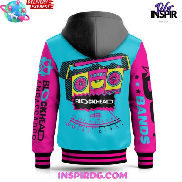 New Kids On The Block Blockhead Hooded Varsity Jacket - Image 4