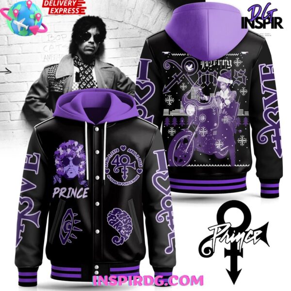 Prince Merry Xmas Special Hooded Varsity Jacket