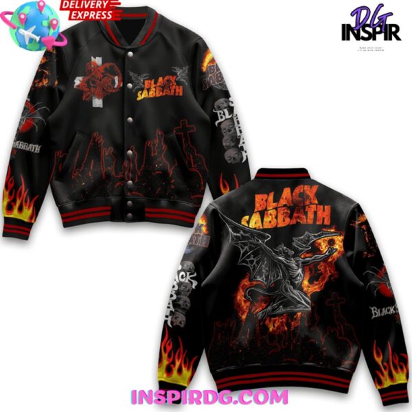 Black Sabbath Hellfire Limited Edition Varsity Jacket - Image 2