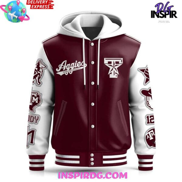 Texas A&M Aggies Limited Edition Hooded Varsity Jacket - Image 3