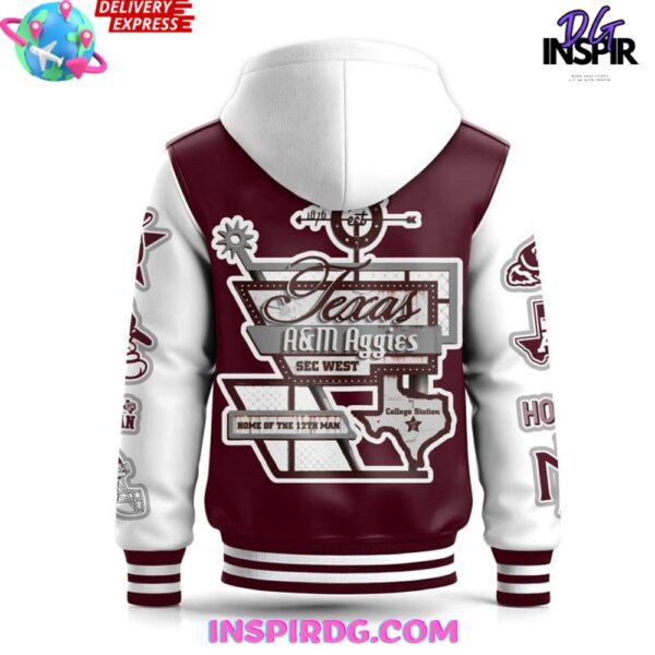 Texas A&M Aggies Limited Edition Hooded Varsity Jacket - Image 4