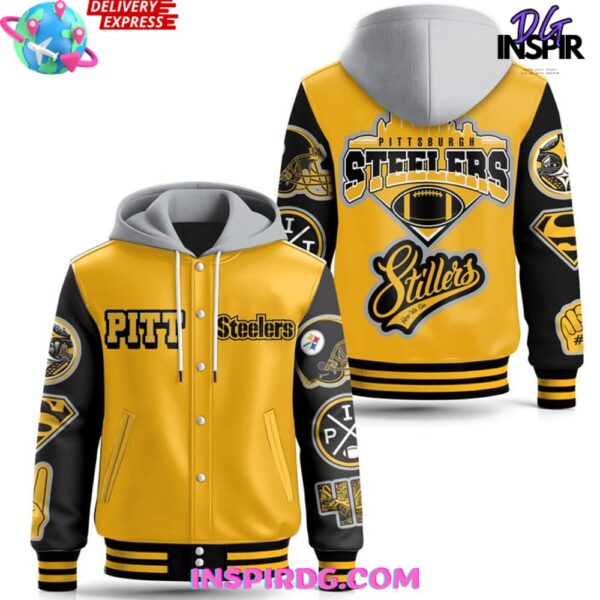 Pittsburgh Steelers Football Limited Hooded Varsity Jacket - Image 2