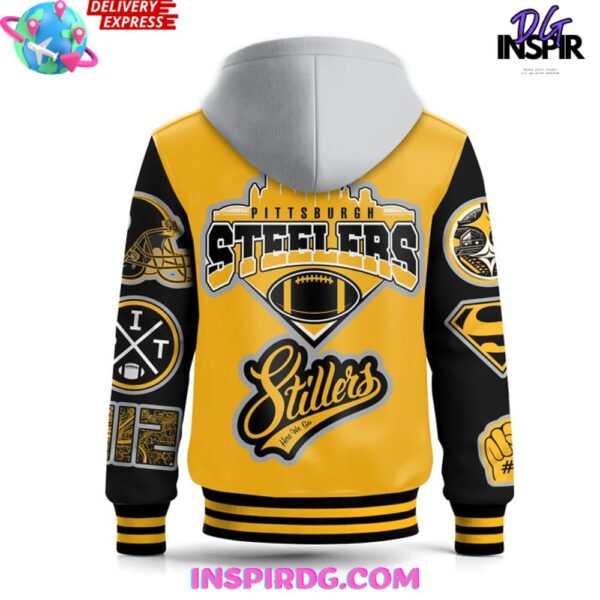 Pittsburgh Steelers Football Limited Hooded Varsity Jacket - Image 4
