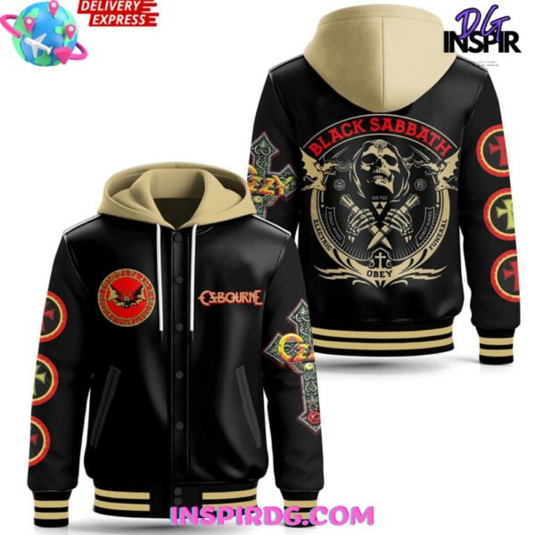 Ozzy Osbourne x Black Sabbath Hooded Varsity Jacket - Image 2