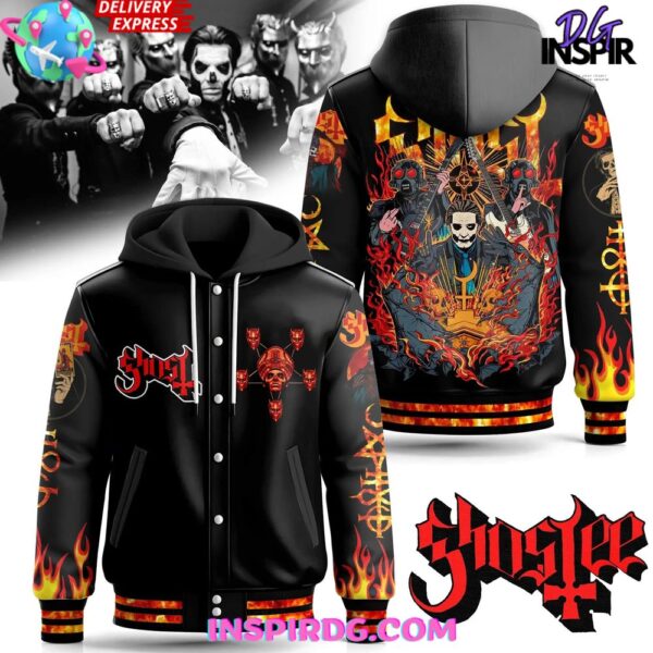 Ghost Band Flame Limited Edition Hooded Varsity Jacket
