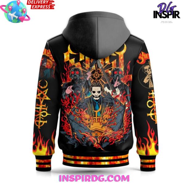 Ghost Band Flame Limited Edition Hooded Varsity Jacket - Image 4