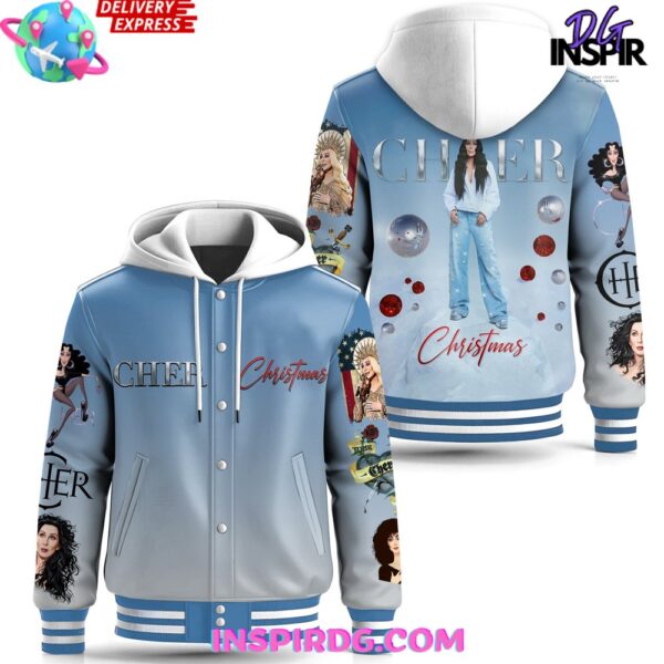 Cher Christmas Holiday Special Hooded Varsity Jacket - Image 2