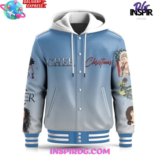 Cher Christmas Holiday Special Hooded Varsity Jacket - Image 3