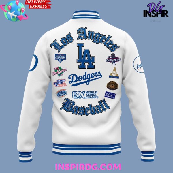 Los Angeles Dodgers 8-Time World Series Champions Special White Jacket - Image 3