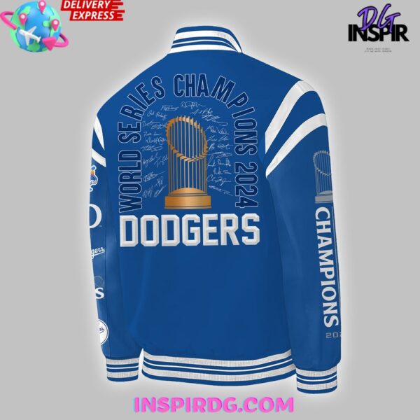 Los Angeles Dodgers World Series Champions 2024 Blue Baseball Jacket - Image 3