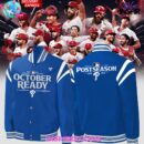 Philadelphia Phillies October Ready Postseason 2024 Blue Baseball Jacket