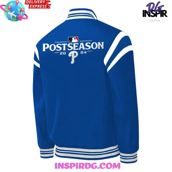 Philadelphia Phillies October Ready Postseason 2024 Blue Baseball Jacket - Image 3