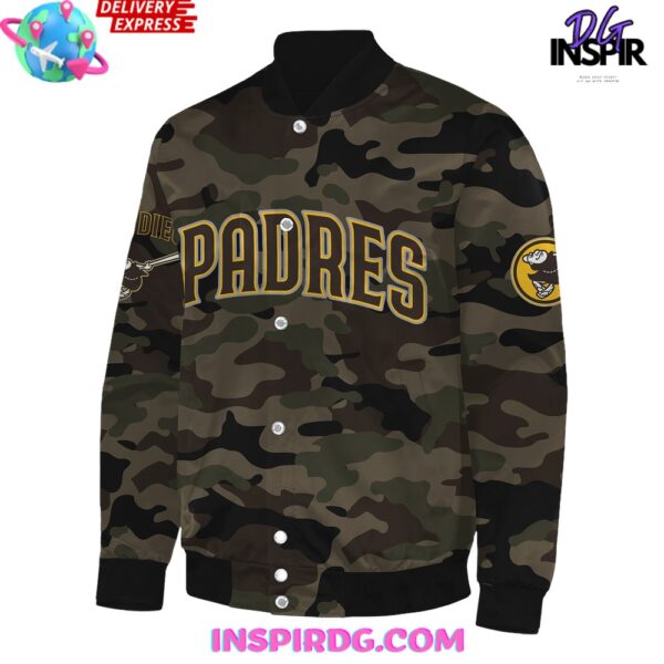 San Diego Padres Camo 2024 Baseball Jacket - Image 2