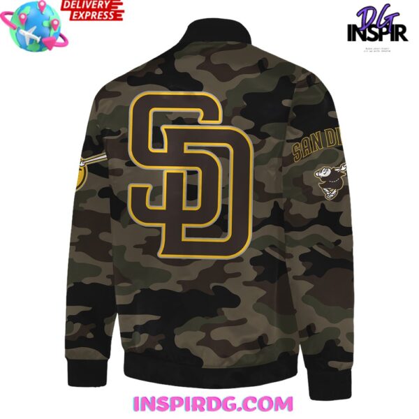 San Diego Padres Camo 2024 Baseball Jacket - Image 3