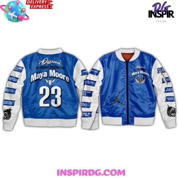Minnesota Lynx Maya Moore Retirement Bomber Jacket - Image 2