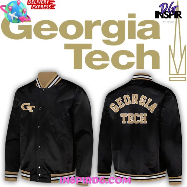 Georgia Tech Football 2024 Black Baseball Jacket