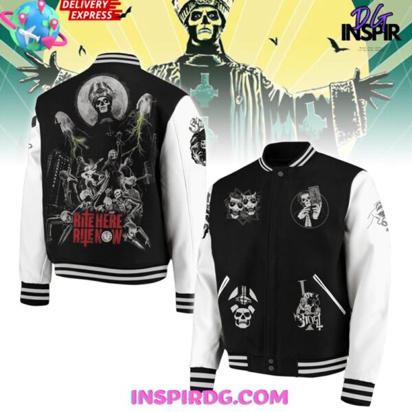 Ghost Rite Here Rite Now Baseball Jacket
