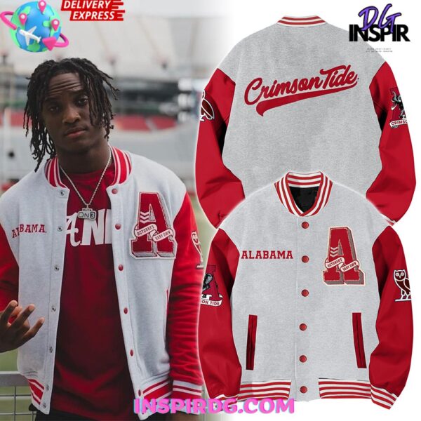 OVO x NCAA Alabama Crimson Varsity Jacket