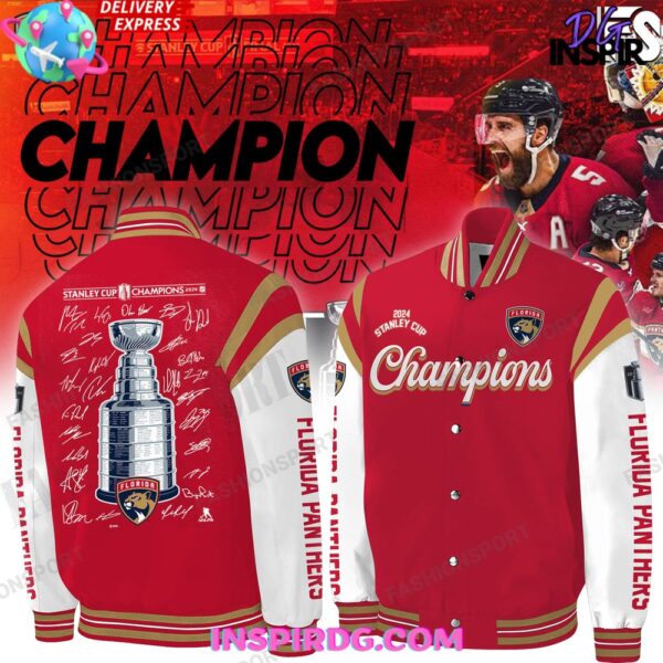Florida Panthers 2024 Stanley Cup Champions Signature Baseball Jacket