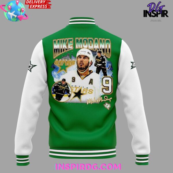 Mike Modano Dallas Stars Hockey Baseball Jacket - Image 2