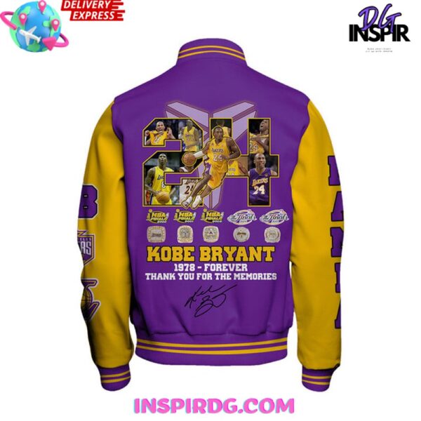 NBA Kobe Bryant Los Angeles Lakers Basketball Varsity Jacket - Image 3