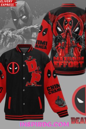 Deadpool Maximum Effort 2024 Baseball Jacket