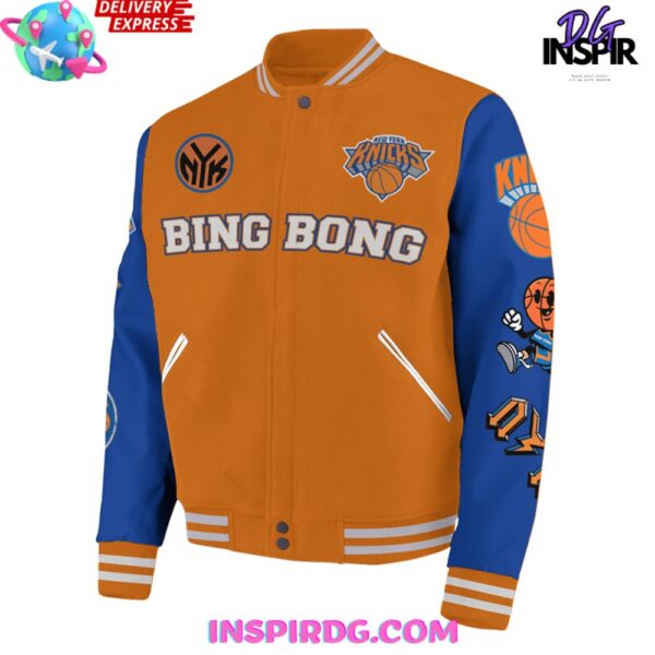 New York Knicks Bing Bong Baseball Jacket - Image 2