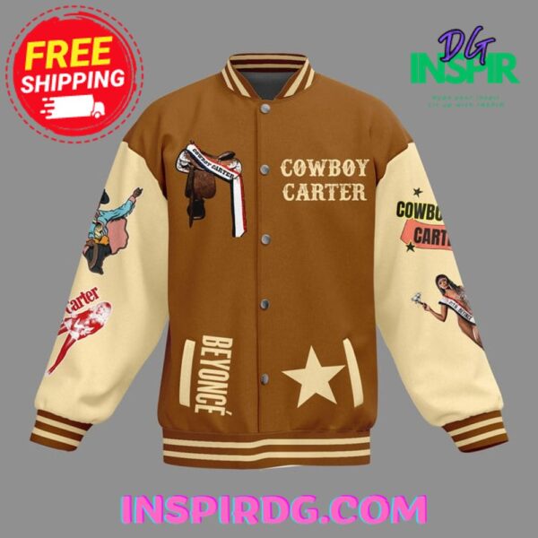 Beyonce Cowboy Carter This Aint Texas Aint No Holdem Baseball Jacket - Image 2