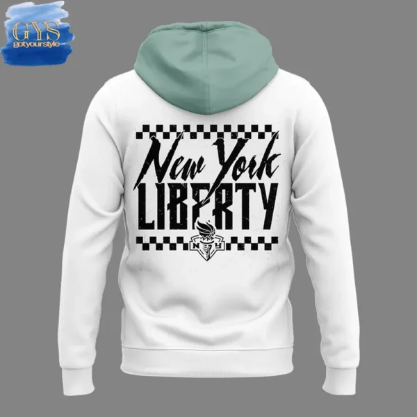 New York Liberty x Essentials Limited Edition White Hoodie - Image 3