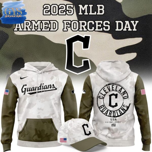 Cleveland Guardians Armed Forces Limited Edition Hoodie And Hat