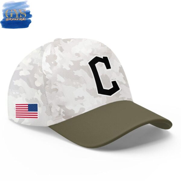 Cleveland Guardians Armed Forces Limited Edition Hoodie And Hat - Image 4