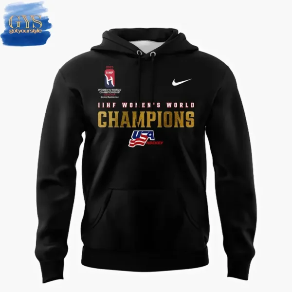 USA Hockey IIHF Women's World Champions 2025 Hoodie - Gotyourstyle - Image 2