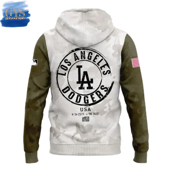 Los Angeles Dodgers 2025 MLB Armed Forces Day Limited Edition Hoodie - Image 3