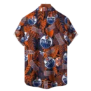 Edmonton Oilers NHL Hawaiian Tropical Leaves Shirt