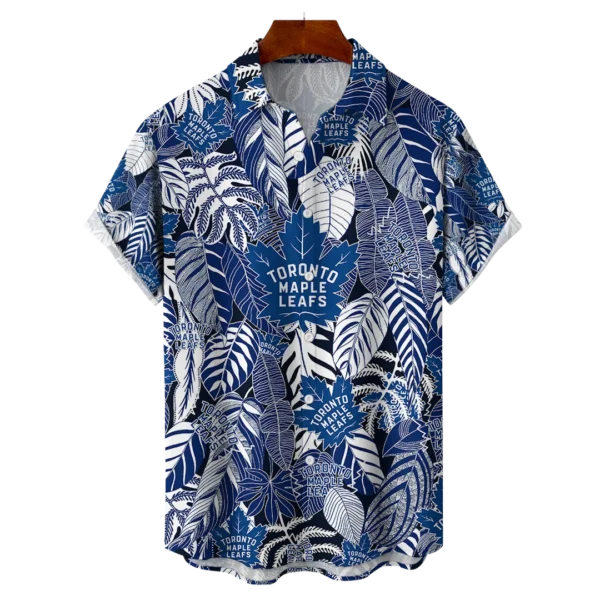 Toronto Maple Leafs NHL Hawaiian Tropical Leaves Shirt