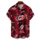 Carolina Hurricanes NHL Hawaiian Tropical Leaves Shirt