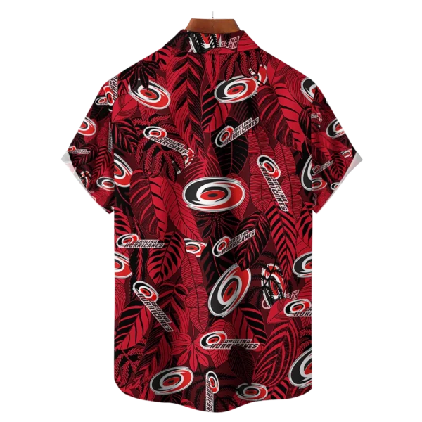 Carolina Hurricanes NHL Hawaiian Tropical Leaves Shirt - Image 2