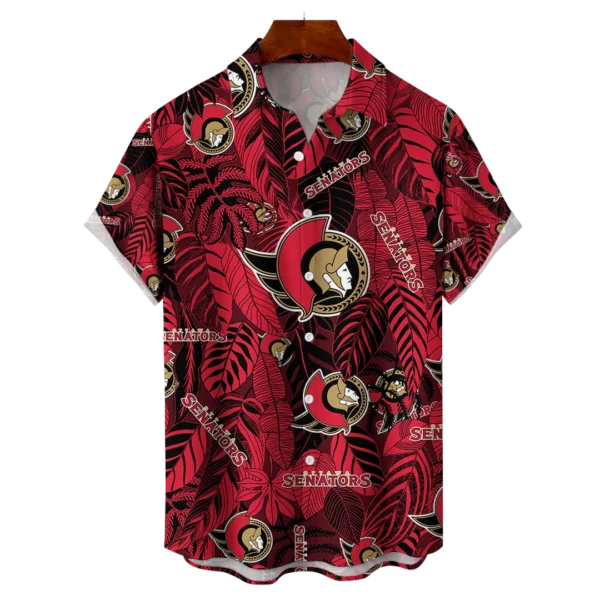 Ottawa Senators NHL Hawaiian Tropical Leaves Shirt