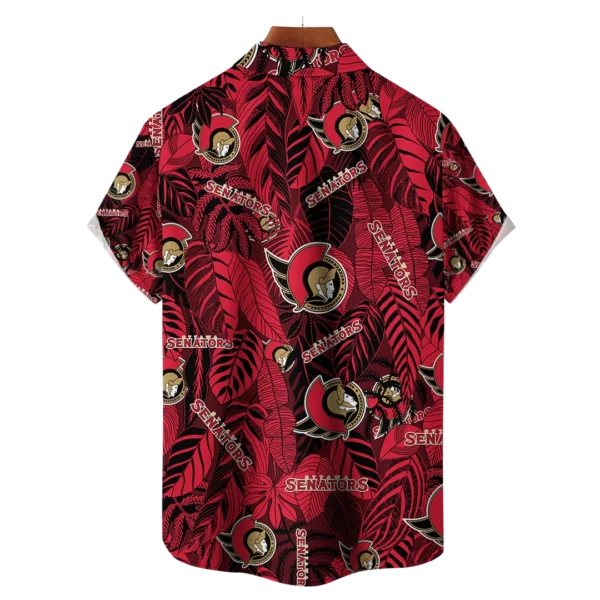 Ottawa Senators NHL Hawaiian Tropical Leaves Shirt - Image 2