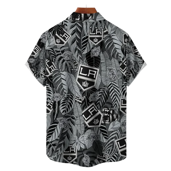 Los Angeles Kings NHL Hawaiian Tropical Leaves Shirt - Image 2