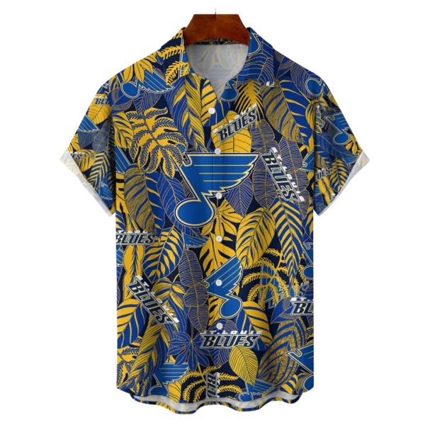St Louis Blues NHL Hawaiian Tropical Leaves Shirt