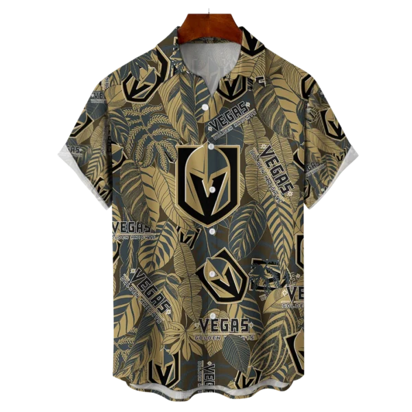 Vegas Golden Knights NHL Hawaiian Tropical Leaves Shirt